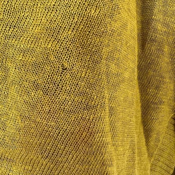 Eileen Fisher Linen V-Neck Quarter Sleeve Coastal Sweater / Medium - Picture 8 of 9